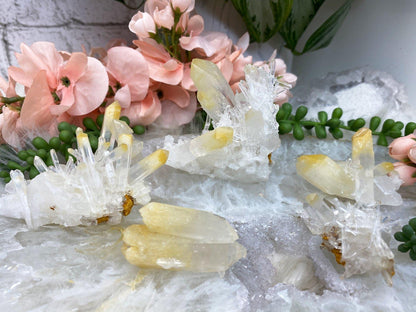 New-Crystal-Find-Colombia-Mango-Quartz-Crystal-Clusters-for-sale
