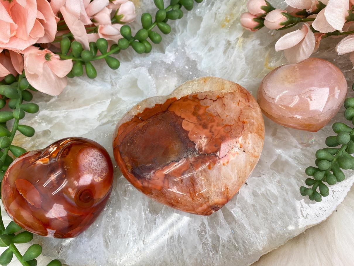 Orange-Carnelian-Hearts