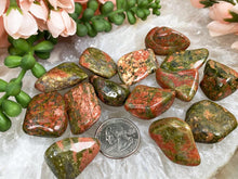 Load image into Gallery: Contempo Crystals - Orange-Green-Unakite-Jasper-stone-Tumble - Image 4