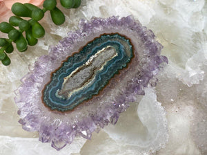 Contempo Crystals - Oval-Pastel-Purple-Teal-Amethyst-Stalactite-Slice - Image 3