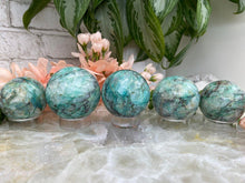 Load image into Gallery: Contempo Crystals - Peru-Black-Teal-Chrysocolla-Quartz-Spheres-for-Sale - Image 11