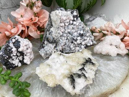 Peruvian-Mangano-Calcite-Clusters