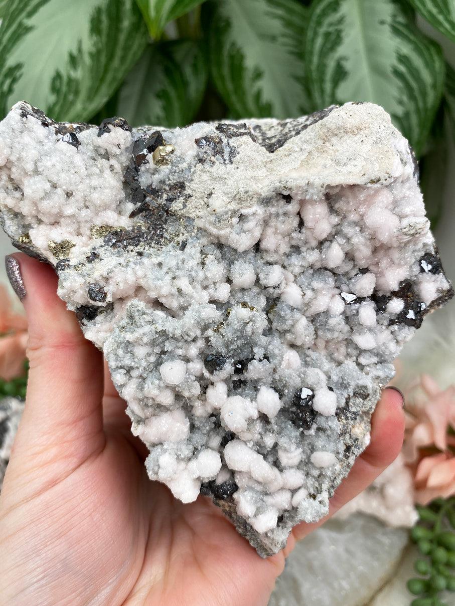 Peruvian-Pink-Calcite-Sphalerite