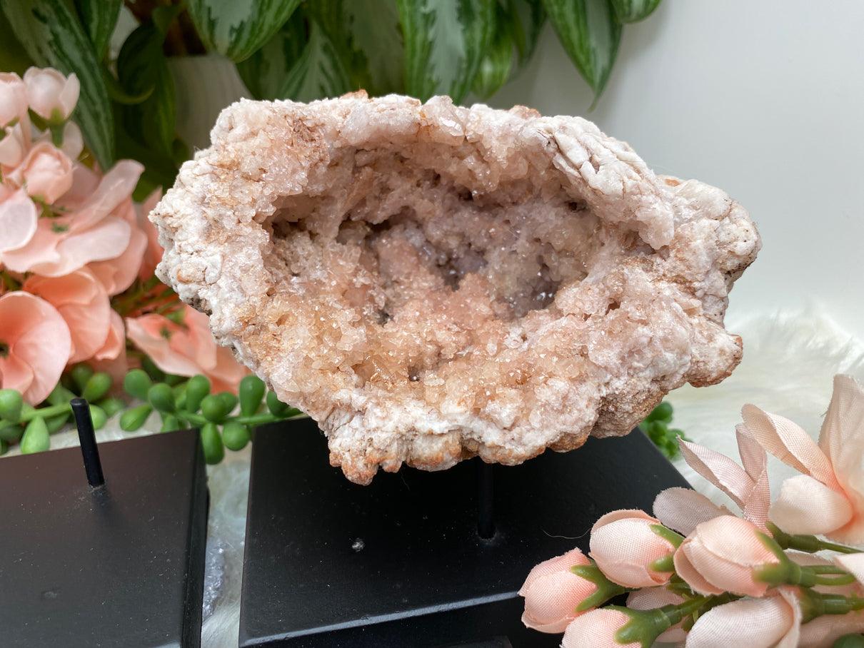 Pink-Amethyst-Geode-in-Mineral-Display-Stand