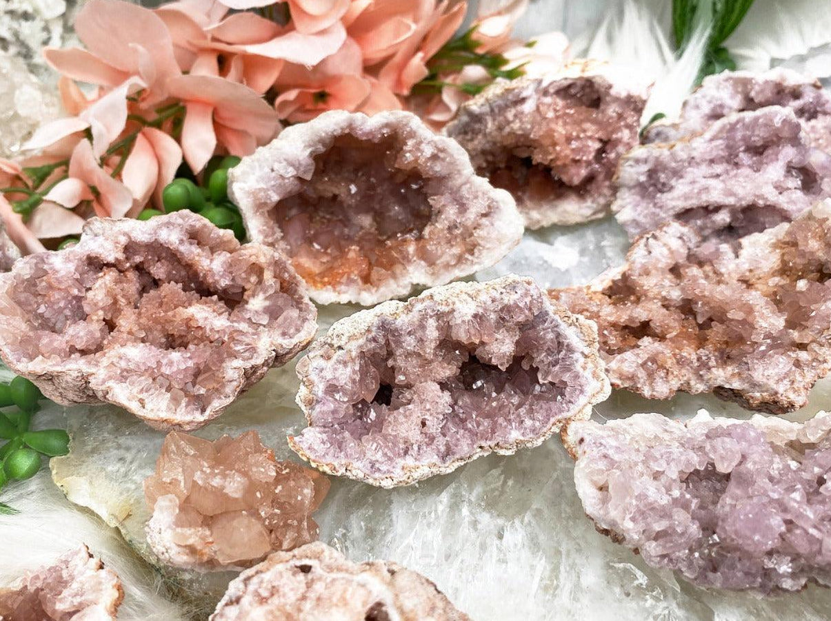 Small Argentinian Pink Amethyst Geodes for Sale โ Contempo Crystals