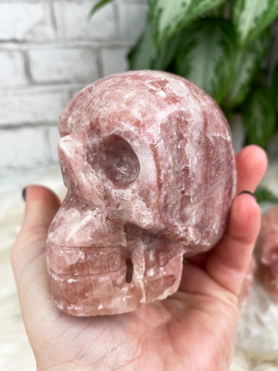 Pink-Calcite-Skull