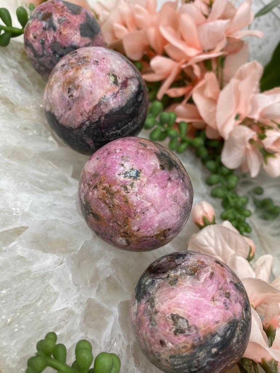 Pink-Cobalto-Calcite-Spheres