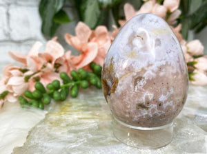 Contempo Crystals - Pink flower agate crystal egg - Image 6