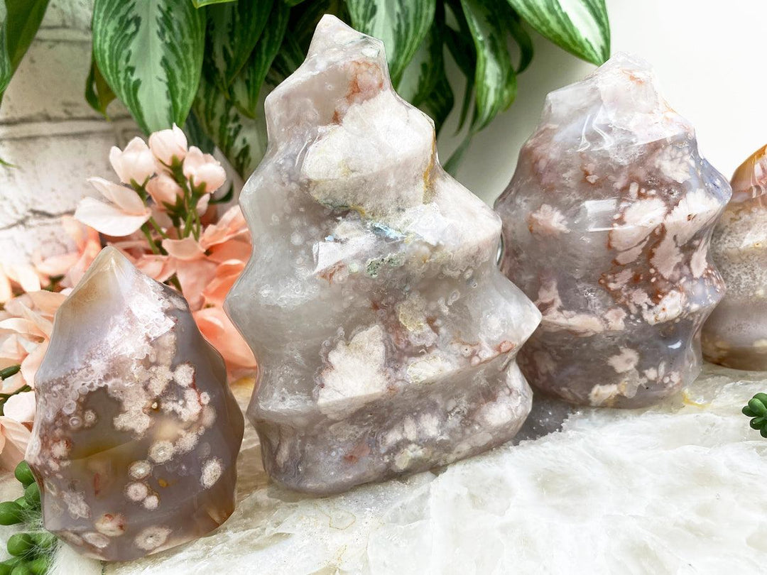 Contempo Crystals - Pink-Flower-Agate-Flame-Point-Crystals-for-Sale - Image 1