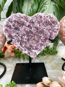 Contempo Crystals - Pink-Hue-Amethyst-Heart-on-Stand - Image 6