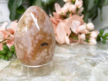 Load image into Gallery: Contempo Crystals - Pink orange flower agate crystal egg - Image 5