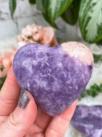 Pink-Purple-Lepidolite-Heart