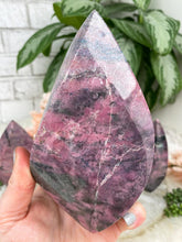 Load image into Gallery: Contempo Crystals - Pink-Rhodonite-Flame-with-Kyanite - Image 11