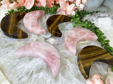 Load image into Gallery: Contempo Crystals - Tiger-Eye-and-Rose-Quartz-Crystal-Moon-Carvings - Image 5