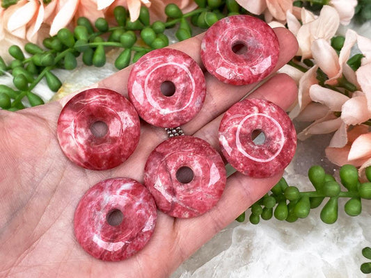 Pink-Thulite-Donut-Pendants-for-Sale