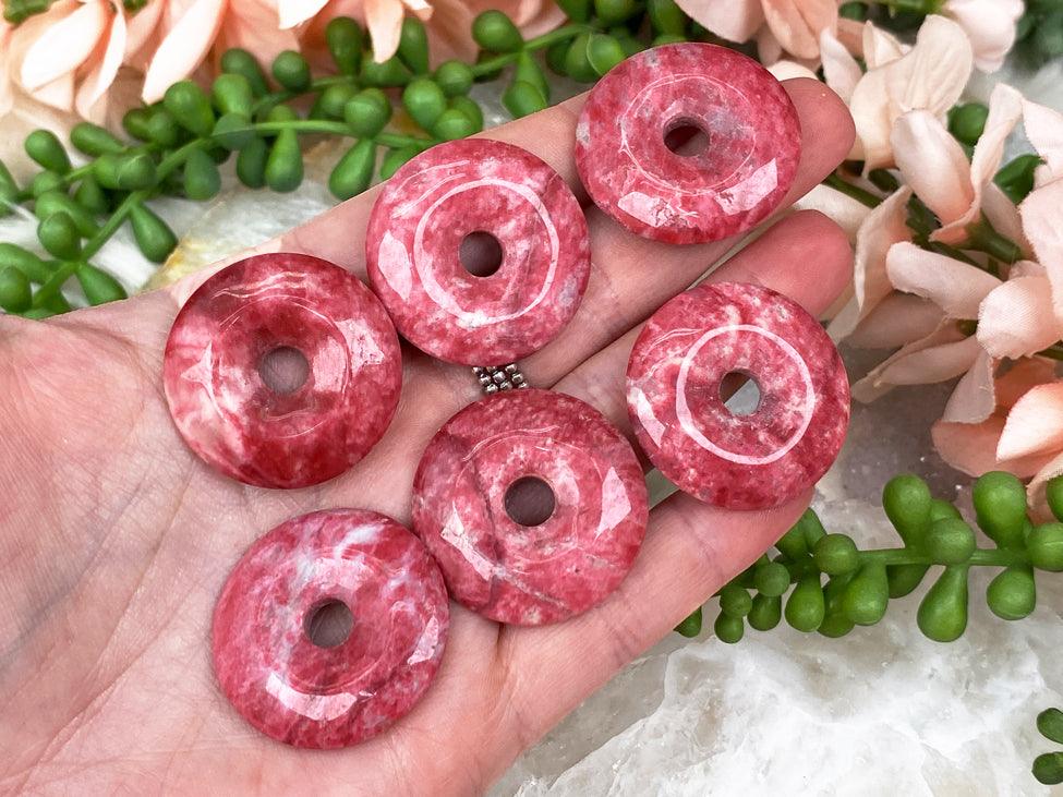 Contempo Crystals - Pink-Thulite-Donut-Pendants-for-Sale - Image 1