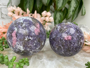 Contempo Crystals - Pink-Tourmaline-Lepdiolite-Sphere - Image 2