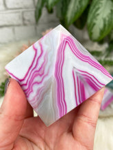 Load image into Gallery: Contempo Crystals - Pink-White-Agate-Pyramid - Image 10