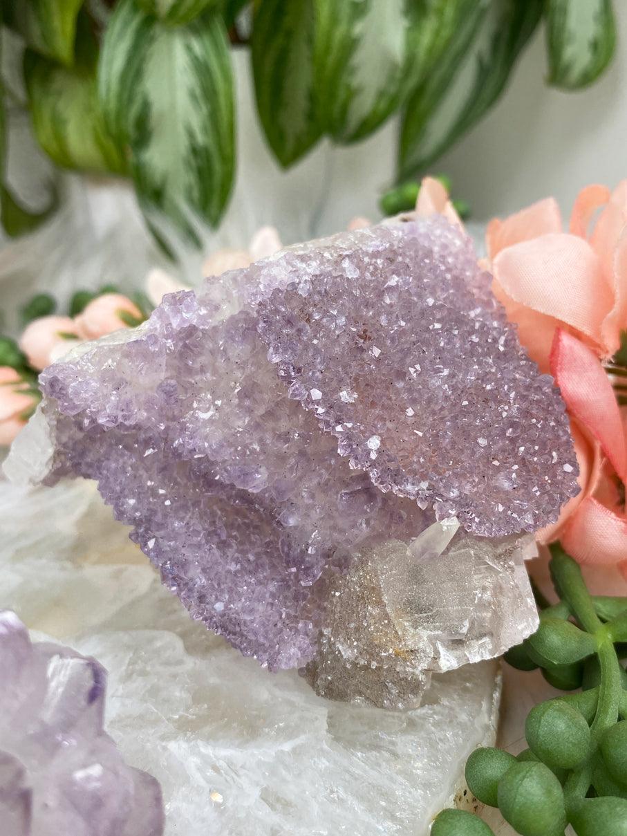 Amethyst Calcite Clusters