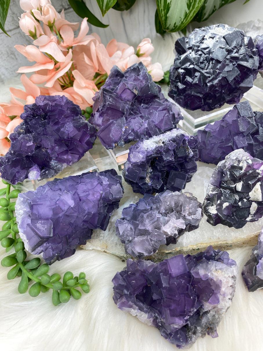 Purple-Fluorite-Clusters-China