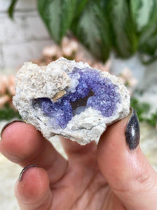 Contempo Crystals - Purple-Fluorite-Spirit-Flower-Geode-Crystal-with-Chalcedony - Image 6