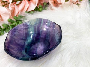 Contempo Crystals - Purple green fluorite bowl far left - Image 4
