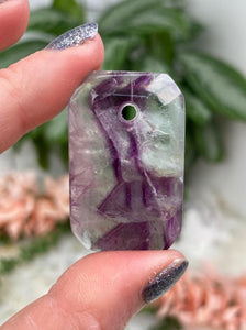 Contempo Crystals - Purple-Green-Fluorite-Regtangle-Pendant - Image 10