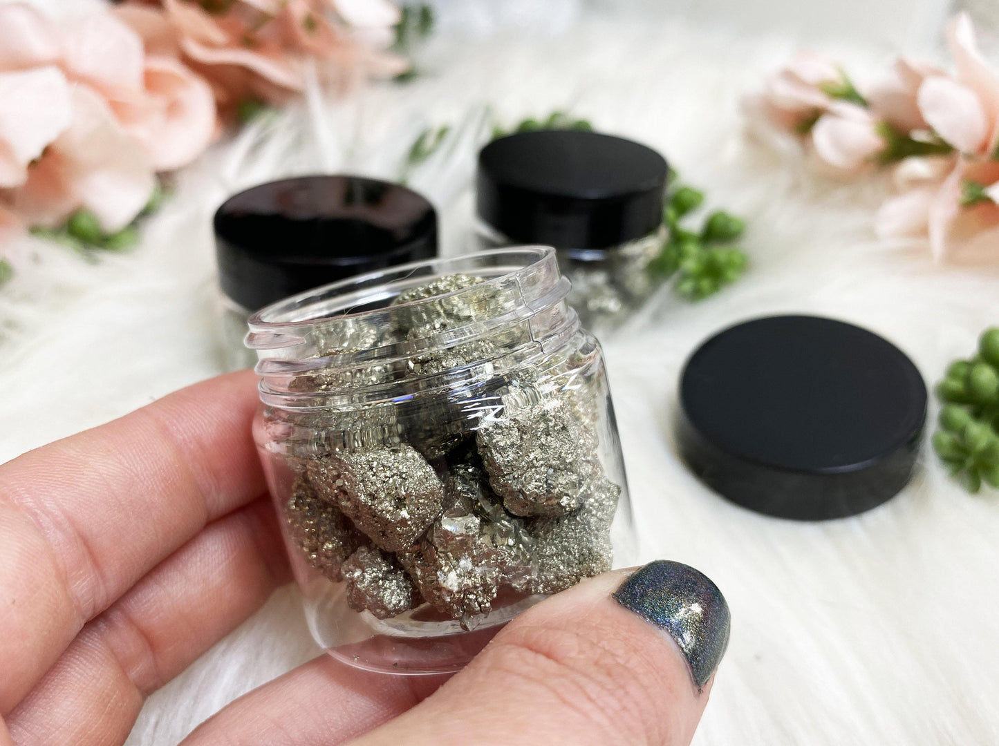 Pyrite crystal chunk jar from contempo crystals