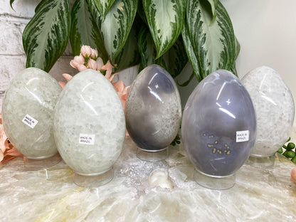 Quartz-Chalcedony-Polished-Crystal-Eggs