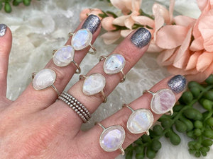 Contempo Crystals - Rainbow-Moonstone-Rings - Image 4