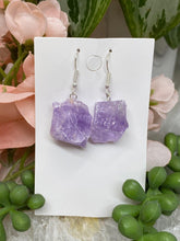 Load image into Gallery: Contempo Crystals - Raw-Amethyst-Tourmaline-Rose-Quartz-Stone-Crystal-Earring-Pairs - Image 5