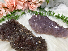 Load image into Gallery: Contempo Crystals - Unique Auralite 23 crystal clusters from Northern Canada.  These pieces are beautiful and quite powerful in crystal world.  They are mostly made up of amethyst, citrine, and green quartz, but are also mixed with a wide variety of other minerals. - Image 1