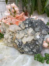 Load image into Gallery: Contempo Crystals - Raw-Crystal-Cluster-from-Dalnegorsk-Russia-Clear-Fluorite-Mangano-Calcite-Hematite - Image 6