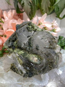 Contempo Crystals - Raw-Green-Tourmaline-in-Smoky-Quartz-Crystal-Cluster - Image 6