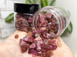 Contempo Crystals - Raw pink red tourmaline rubelite crystals in jar - Image 4