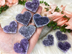 Contempo Crystals - Raw-Purple-Amethyst-Cluster-Crystal-Hearts - Image 3