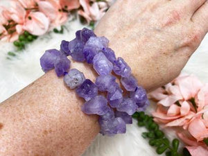 Contempo Crystals - Raw-Stretch-Amethyst-Bracelet - Image 5