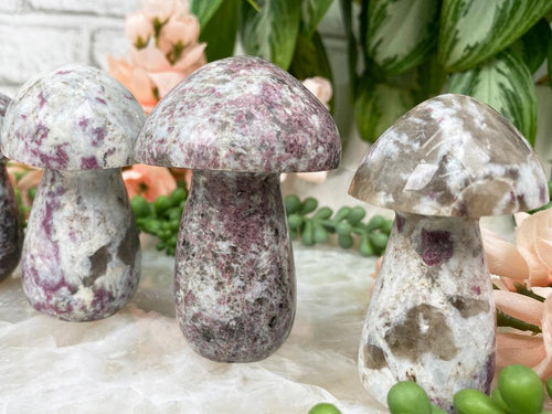 Red-Tourmaline-Crystal-Mushrooms