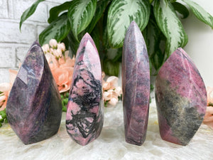 Contempo Crystals - Rhodonite-Flames-from-Side - Image 5