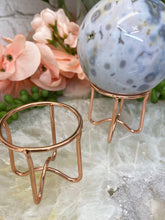 Load image into Gallery: Contempo Crystals - Simple-Rose-Gold-Metal-Crystal-Sphere-Stands - Image 6