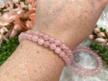 Load image into Gallery: Contempo Crystals - Rose-Quartz-Bead-Bracelet-6mm-Crystal-Beads-for-sale - Image 3