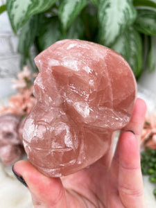 Contempo Crystals - Salmon-Pink-Calcite-Skull-Crystal - Image 11