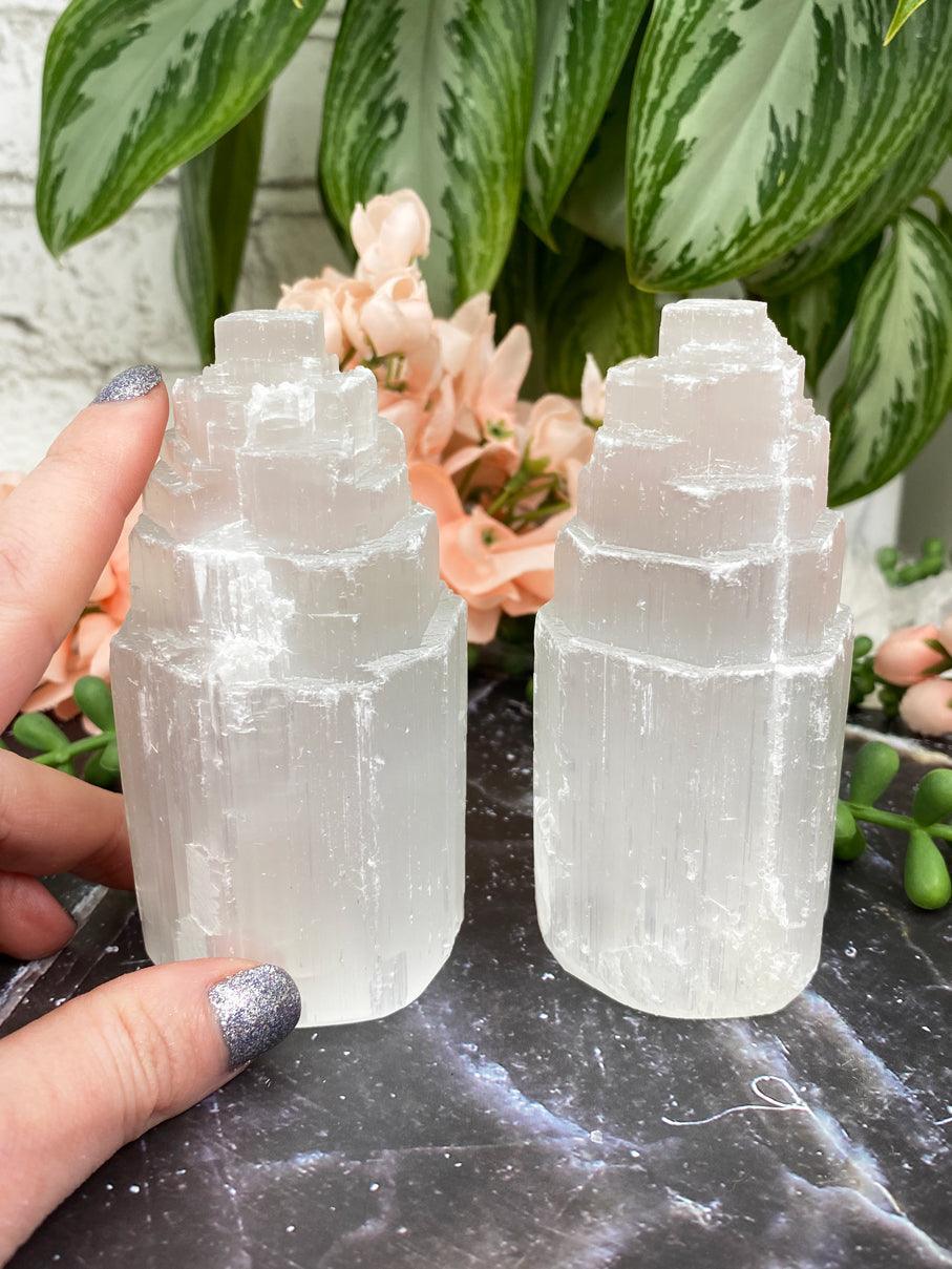Selenite Tower For Sale Available In Two Sizes Contempo Crystals selenite-tower-for-sale-available-in-two-sizes-contempo-crystals