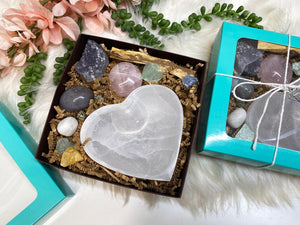 Contempo Crystals - Selenite-Heart-Crystal-Bowl-Gift-Set-Rose-Quartz-Amethyst-Magnet-Palo-Santo - Image 6