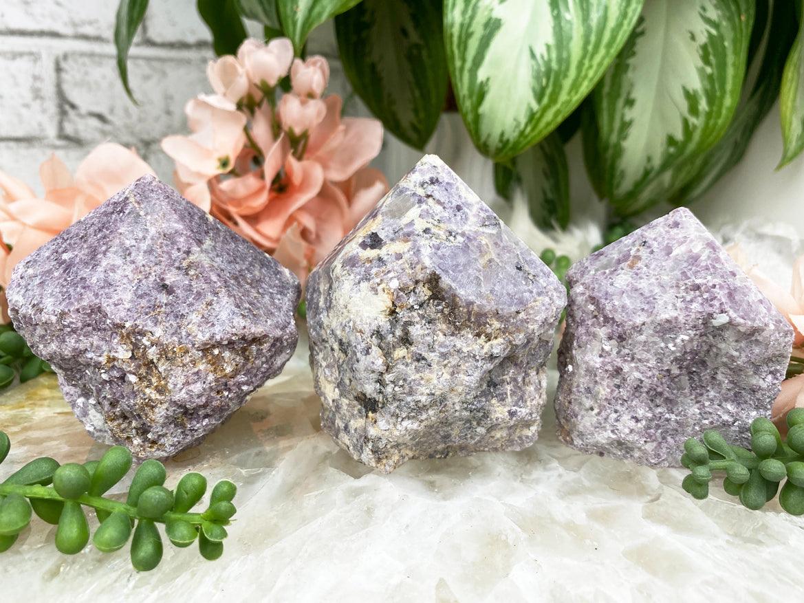    Semi-Polished-Lepidolite-Points