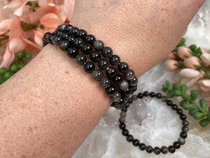 Contempo Crystals - Silver-Sheen-Obsidian-Bracelet-for-Sale - Image 2