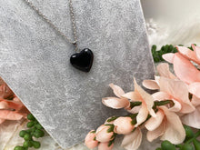 Load image into Gallery: Contempo Crystals - Simple-Black-Onyx-Heart-Pendant-Necklace - Image 3