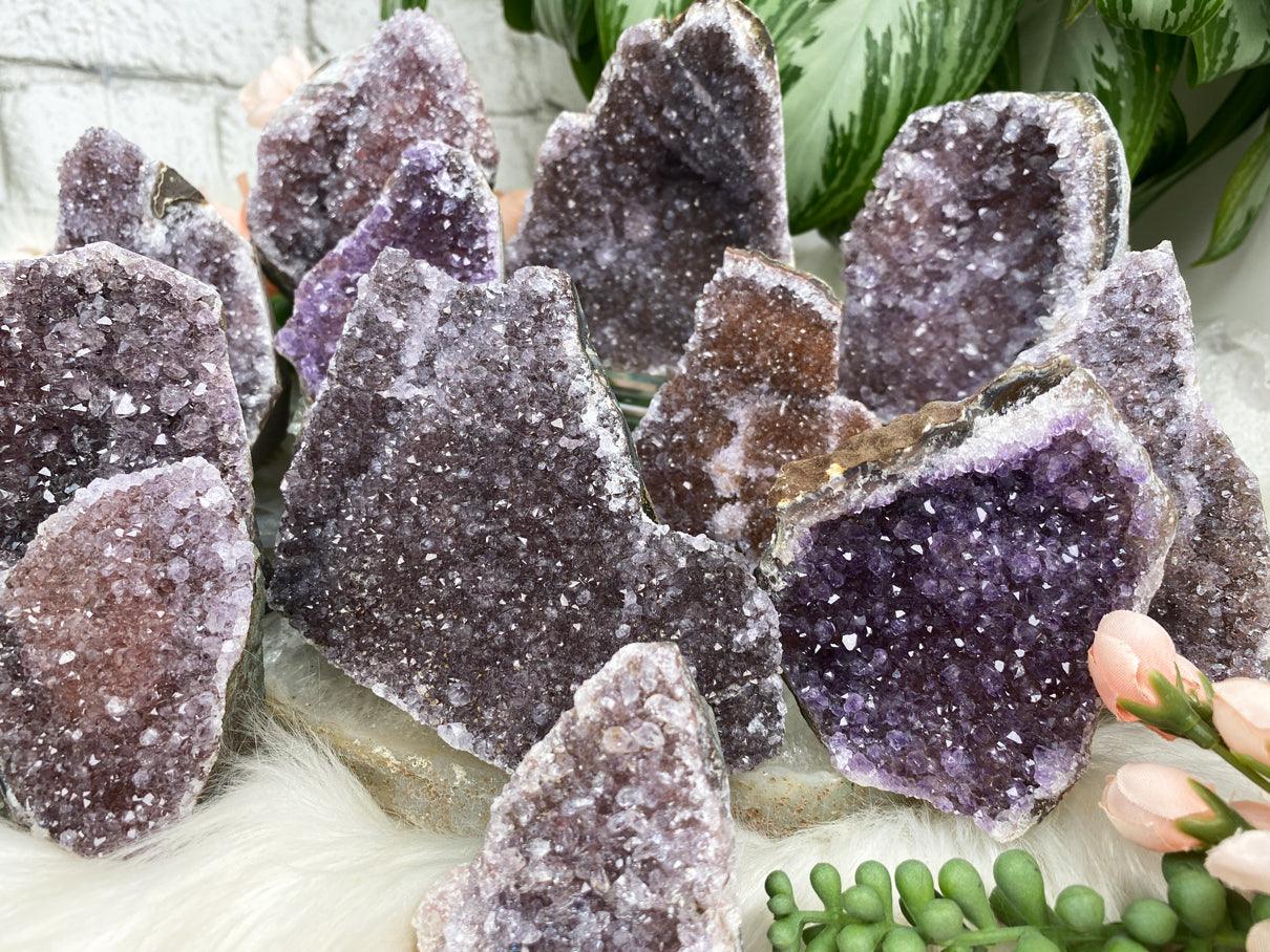 Small-Amethyst-Clusters-with-Red-Hue