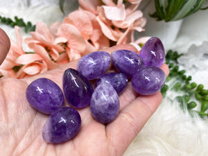 Contempo Crystals - Small amethyst crystal egg in hand - Image 4