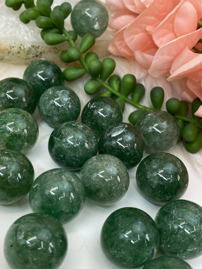 Small-Green-Aventurine-Crystal-Spheres-for-Sale